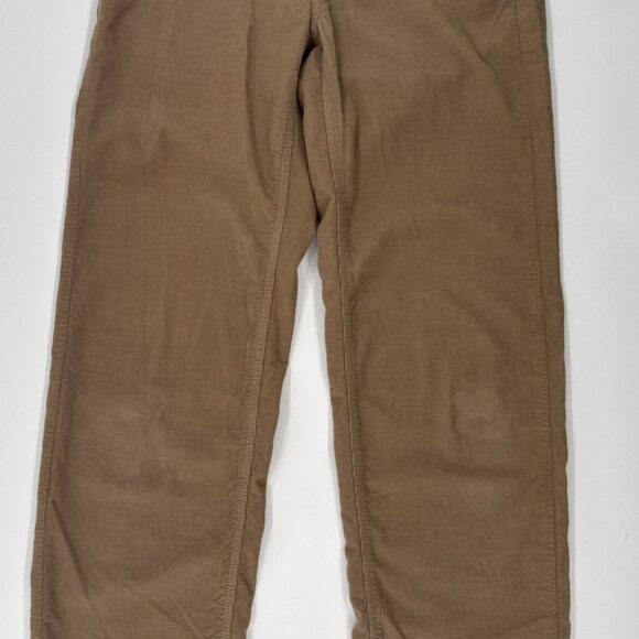 American Eagle Pants Womens 2 Tan Corduroy Elastic Waist Straight Lightweight - Picture 1 of 12